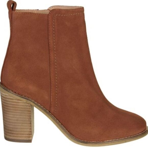 Seychelles rust brown suede heel booties size women’s 9.5 - Picture 3 of 10